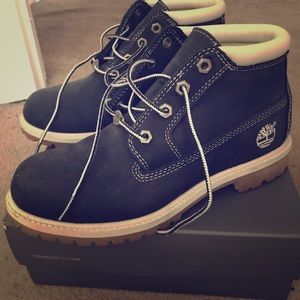 Black suede timberland boots